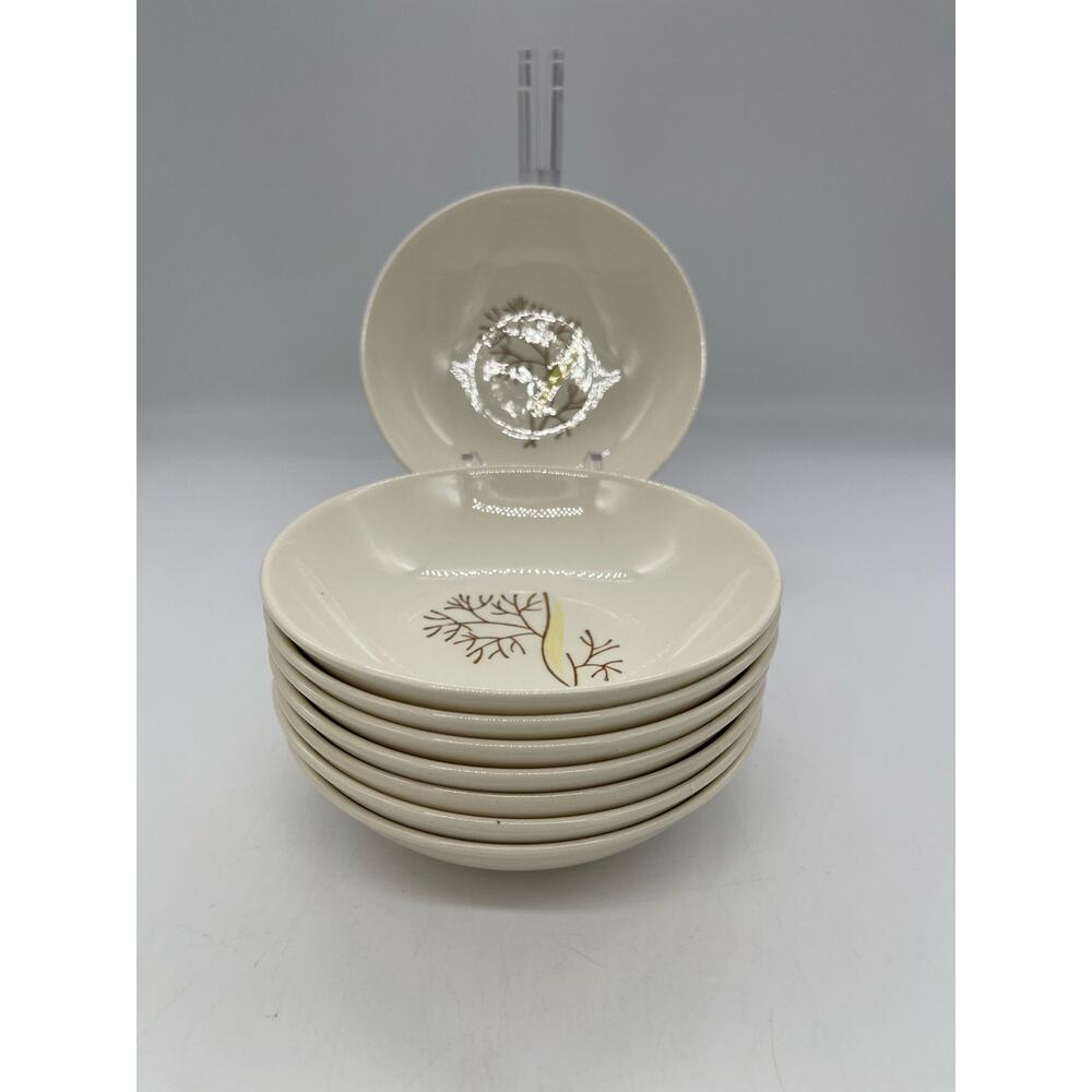 Vintage 1950's Duncan Hines Stetson Wheat Pattern Set of 8 Dessert Bowls  5.5"